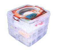 CUOFYUNL Kit de Fabricación de Pulseras 3352 Cuentas Estilos Surtidos Colores Ricos Caja empaquetada Suministros para Hacer Joyas para Familias Niños Principiantes