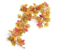 CUOFYUNL Maple Leaf Vine Waterproof Durable Repeated Use Collapsible Fall Leaf Garland for Home Decoration (Tipo 1)