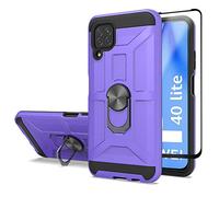 Cuoqing Funda Huawei P40 Lite, Funda P40 Lite con 1 Película Protectora, 360 Grados Proteccion Hard PC y Silicona TPU Carcasa Antigolpes Funda Carcase para Huawei P40 Lite