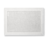 Cuore di lino - Mantel individual de puro lino 100% Made in Italy Ajour blanco óptico 35 x 50 cm