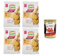 Cuore Sfoglie al forno con farina di Ceci e semi di chia hojaldre al horno con harina de garbanzos y semillas de chía 4 x 170 g + polpa italiana gourmet 400 g