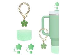 Cup Accessories Set, Straw Toppers for 40oz Cup, Star Design Cup Straw Cover, Adorable Flower Charm, Glitter Silicone Boot, Cup Decor Accessories, 40oz Cup Toppers, Fun Drink Accessories