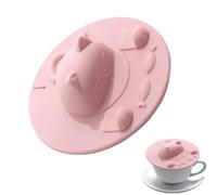 Cup Covers - Heat-Resistant Cute Reusable Lid,Cat Glass Cover Coffee Cup Lid - for Kids Adults Coffee Water Milk Beverage Home Office Study