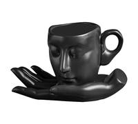 Cup De Visage Humain - Tasse De Café En Face 3D, 3D Sculpted 260 Ml Ensemble De Tasse De Thé Et De Soucoupe En Céramique De 260 Ml | Café Sur Le Visage Humain Avec Sauce Kit De Lait De Thé À Thé Cuisi