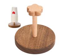 Cup Dispenser, Wooden Mug Stand, 5.12x5.12x4.92inches, Decorative Paper Cup Holder, Space-Saving Vertical Design, Durable Natural Wood Finish, for Bathroom, Kitchen, Coffee Bar, Dorm
