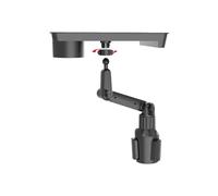 Cup Holder, Food Tray, Detachable Rotating Table, Shockproof 360 Extender Mount, Adjustable Car Organizer for Taxi, Road Trip, Drivers, Lunch, Eating, Travel, Truck, Riding, Commute, Vehicle