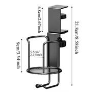 Cup Holder for Desk, Anti-Spill Mug Stand, Adjustable Water Bottle Holder, Clamp-On Beverage Mount for Dorm Desk Office Home Study Setup Coffee Storage Accessory 11.7x9.5cm/4.61x3.74 Inches