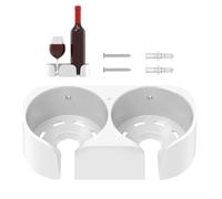 Cup Holder for Shower, Shower Beer and Bath Wine Holders, Wall-Mounted Glass Rack Organizer, Space-Saving for Goblet, Beverage, Kitchen, Apartment, Bathroom, Bathtub, Dorm, Small Spaces