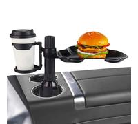 Cup Holder Tray,360-Degree Rotation Food Rack, Efficient Flexible Companion Cup Holder Food Eating Tray - Vastly Spacious For Seat Truck Kids Travel Desk Backseat Road Trip Sofa Eating