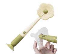 Cup Lid Ğap Cleaning Brush - 3-in1 Long Handle Flower Sponge Brush with 2 Replacement Heads | Universål Cup & Lid Cleaning Tool, Household Crevice Scrubber For Bottles, Mugs Glasses