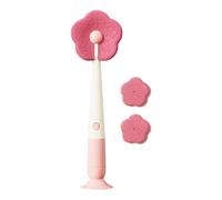 Cup Lid Ğap Cleaning Brush - 3-in1 Long Handle Flower Sponge Brush with 2 Replacement Heads | Universål Cup & Lid Cleaning Tool, Household Crevice Scrubber For Bottles, Mugs Glasses