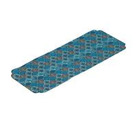 Cup Placemats Chinese Style | Brocade Knitted Tea Mat for Teahouse/Home | 3D Embroidery Water - Blocking | Lightweight & No Fade, 19.7x7.9in (Ginkgo Azul Marino)