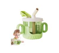 Cup with straw, cup with good grip, transparent measuring cup with lid, cup with two handles