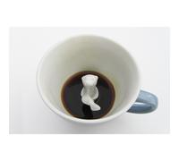 CUPAS CUERAS DE CUINA CAPA DE CERMICA DE OTRA (Exterior azul gris de 11 onzas) - Taza 3d Animal Inside - Vacaciones de cumpleaos y homenaje a l