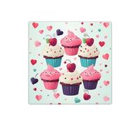 Cupcake Candy Hearts Sweet Wall Plates - Cubierta decorativa para interruptor de luz, 2 tomas de corriente, placa de interruptor eléctrico, cubierta de placa frontal termoplástica para dispositivo