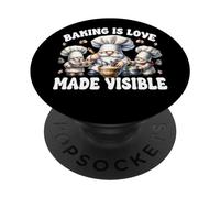 Cupcake GNOME Graphic For Best Bakers Women and Baking Mom PopSockets PopGrip Adhesivo