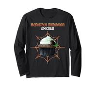 Cupcake Monstruoso de Halloween Escena Dulce Espeluznante Manga Larga