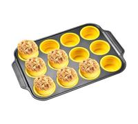 Cupcake Pan - 12 Cup Nonstick Muffin Baking Tray, Easy Release Muffin Pan | Dishwasher Safe Baking Tray for Cupcakes Muffins Egg Tarts Kitchen Cooking Oven Microwave Freezer Food