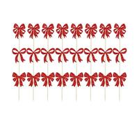 Cupcake Topper - 24 Pieces Decor, Christmas Cupcake Toppers, Festive Holiday Baking Decoration for Home Event Family Celebration Party Table Gathering, Baking Accessory, 1.69 Inches