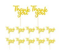 Cupcake Topper Sticks, Thanksgiving Cake Decoration Picks, 12-Piece Appreciation Theme Set Festive Dessert Displays for Teacher Gift, Friendsgiving, Parties, Events, Holiday Celebrations