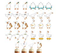 Cupcake Toppers, 24 Pieces Cute Animal Themed, Multifunctional Decoration, Parties Accessory, Cup Cake Top for Baby Showers, Birthday Parties, Family Gathering, Holiday, 1.97 inches