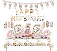 Cupcake Toppers Safari Decorazione Zoo compleanno bambini Safari Decorazione di compleanno Wild One Compleanno Decorazione per feste di compleanno per bambini diverse feste per animali domestici o