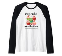 Cupcakes Aesthetics Cute Postre Soft Girl Camiseta Manga Raglan