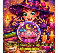 Cupcakes and Cauldrons Creative Coloring Therapy Through Magical Baking: Coloring Art Stress Relief Gift for Teen Girls and Young Adults