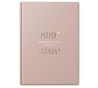 CUPCAKES & KISSES® Libro para rellenar con texto en alemán "Mama was können du erzählen", regalo para mamá, regalo para el cumpleaños, el Día de la Madre y Navidad.