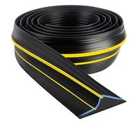 CUPCHID Burletes para puertas,6m/12mm Espesor Sello de umbral de puerta de garaje Tira de reemplazo fácil de cortar resistente a la intemperie,puede evitar que el agua, la lluvia