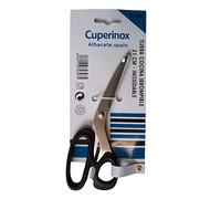 CUPERINOX® Kitchen Pro - Tijeras Cocina Profesional 21 cm | Acero Inoxidable Resistente | Mango Ergonómico Antideslizante Negro | Para Pollo, Pescado y Verduras | Apto Lavavajillas