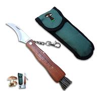 CUPERINOX Navaja para Setas y Champiñones | Acero Inoxidable | Con Cepillo y Funda Incluida | Micológica