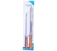 CUPERINOX | Set de cuchillo jamonero y afilador chaira (2 pzas) | mango madera |