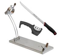 CUPERINOX Soporte Jamonero Inoxidable | Jamonero Plegable | Jamonero Giratorio | Jamonero Profesional | Cuchillo Jamonero Profesional y Afilador