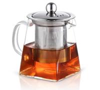 Cuperinox-Tetera de Cristal con Infusor para Té e Infusiones, Resistente al Calor y Compatible con Microondas ** - Infusion Prestige Collection (950 ml)