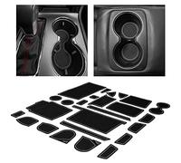 CupHolderHero Accesorios para Jeep Grand Cherokee 2014-2024 - Insertos de portavasos Antideslizantes y Antipolvo para Interior de Primera Calidad, tapetes para Consola Central, Bolsillos de Puerta,