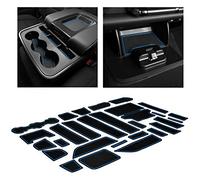CupHolderHero Compatible con Accesorios Chevy Silverado 1500 y GMC Sierra 2014-2022 Premium Custom Interior Antideslizante Antipolvo para portavasos, Juego de 28 Piezas (Cabina Doble con Asientos de