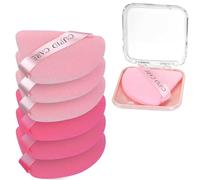 CUPID CARE 6 esponjas de polvo con 2 fundas de viaje, para polvo facial y base, esponja de maquillaje de terciopelo para polvo suelto, respetuoso con la piel, herramientas de maquillaje de belleza,