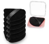 CUPID CARE 6 piezas de esponja de maquillaje triangular con 2 estuches de viaje, almohadillas de polvo para polvo facial y base, esponja de maqui