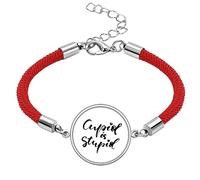 Cupid is Quote - Pulsera de cuerda roja de la suerte, hecha a mano