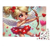 Cupido Ángel Puzzle de 1000 Piezas Papel para Adultos Tema Corazón Juego de Puzzle 1000 Piezas Relajante Regalo 38x26cm/1000pcs