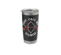 Cupido Bow & Arrow - Just Call Me Cupid Valentine Day Funny Vaso térmico de acero inoxidable de doble pared