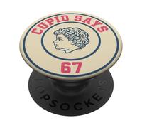 Cupido Dice 67 Día de San Valentín PopSockets PopGrip Adhesivo