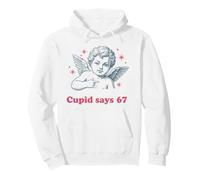 Cupido Dice 67 Día de San Valentín y 67 Meme Fun Sudadera con Capucha