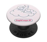 Cupido Dice 67 Día de San Valentín y 67 Meme PopSockets PopGrip Adhesivo