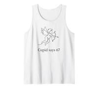 Cupido Dice 67 Six Seven Meme Valentine Theme Camiseta sin Mangas