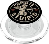 Cupido es estúpido Odio San Valentín Anti San Valentín estúpido Cupido PopSockets PopGrip para MagSafe