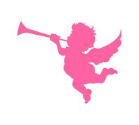 Cupido es una figura de la mitología romana. Calcomanías de letras 64x81.1cm Autoadhesivo Rosa