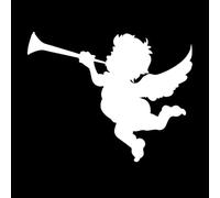 Cupido es una figura de la mitología romana. Decoración de vinilo para pared 64x81.1cm Pegatinas para vidrio Blanco