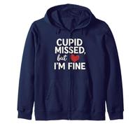 Cupido se perdió Pero Estoy Bien - Funny Anti-Valentine Sudadera con Capucha